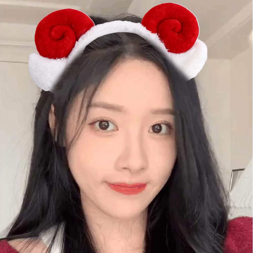 Băng Đô Lông Cừu Kiểu Hoạt Hình Đáng Yêu Cho Bé Gái Rửa Mặt