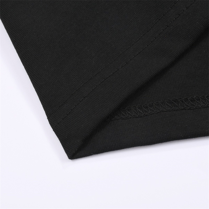 Áo Thun cotton Ngắn Tay In Họa Tiết Trắng Đen Thời Trang Cho Nam Và Nữ L6V