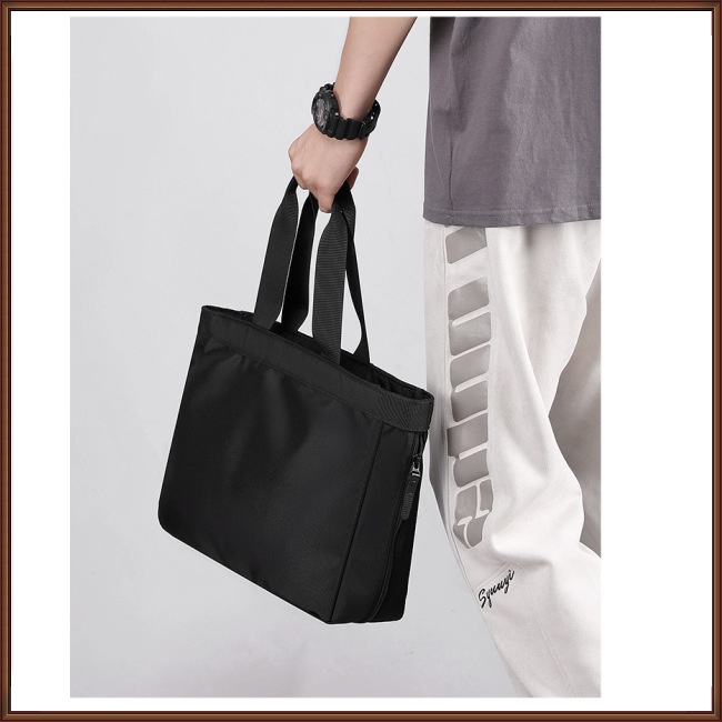 Túi Xách Nylon Sức Chứa Lớn Siêu Nhẹ Có Khóa Kéo Thời Trang Cho Nam