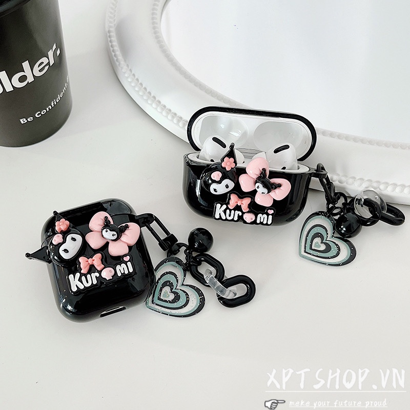Vỏ Bảo Vệ Hộp Sạc Tai Nghe AirPods Pro AirPods3 AirPods 3 / 2 / 1 Kết Nối Bluetooth Không Dây Hình Trái Tim Kuromi