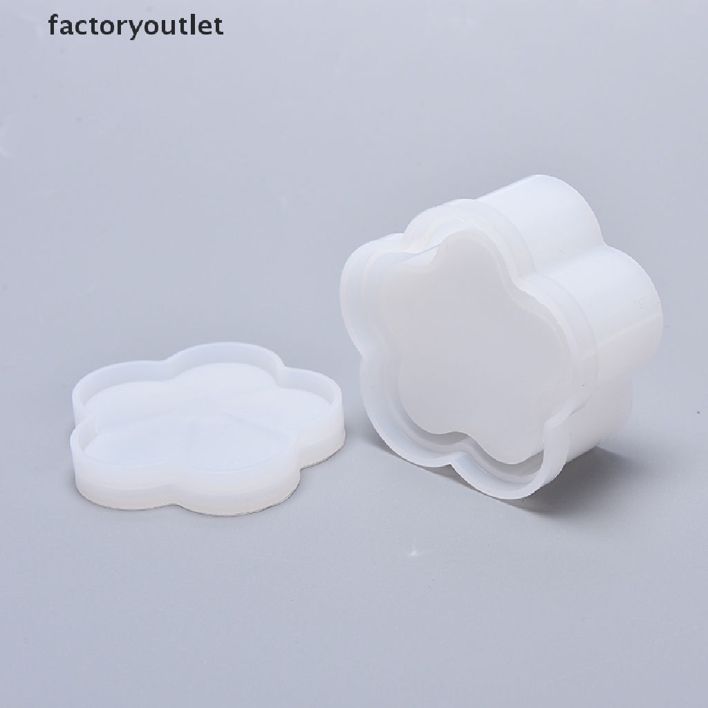 Khuôn Silicone Làm Hộp Trang Sức Hình Trái Tim Lục Giác DIY