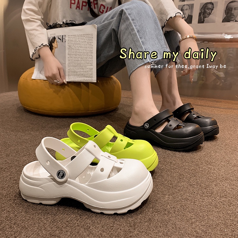 Dép Sandal Đế Dày Hở Ngón Màu Kẹo Ngọt Thời Trang Mùa Hè Dễ Thương Cho Nữ TTH638