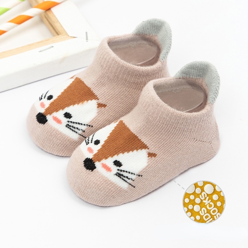 Vớ cotton Chống Trượt Họa Tiết Hoạt Hình Dễ Thương Cho Bé
