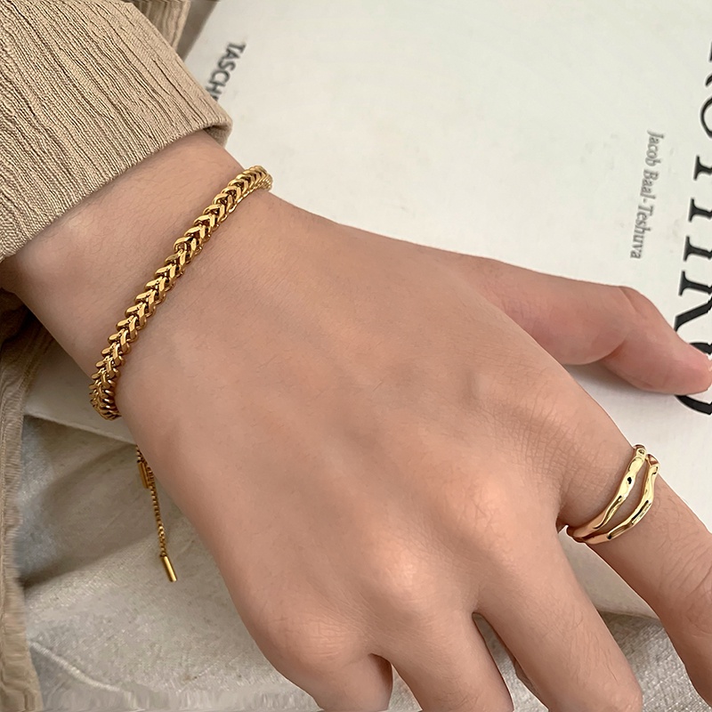 Vòng Tay Titan Không Phai Màu Phong Cách hip hop Cổ Điển Cho Cặp Đôi