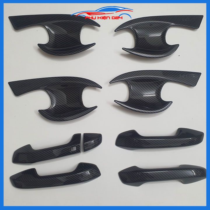 Ốp tay hõm Kia K3 2021-2022-2023-2024 vân Cacbon bảo vệ chống trầy cửa xe