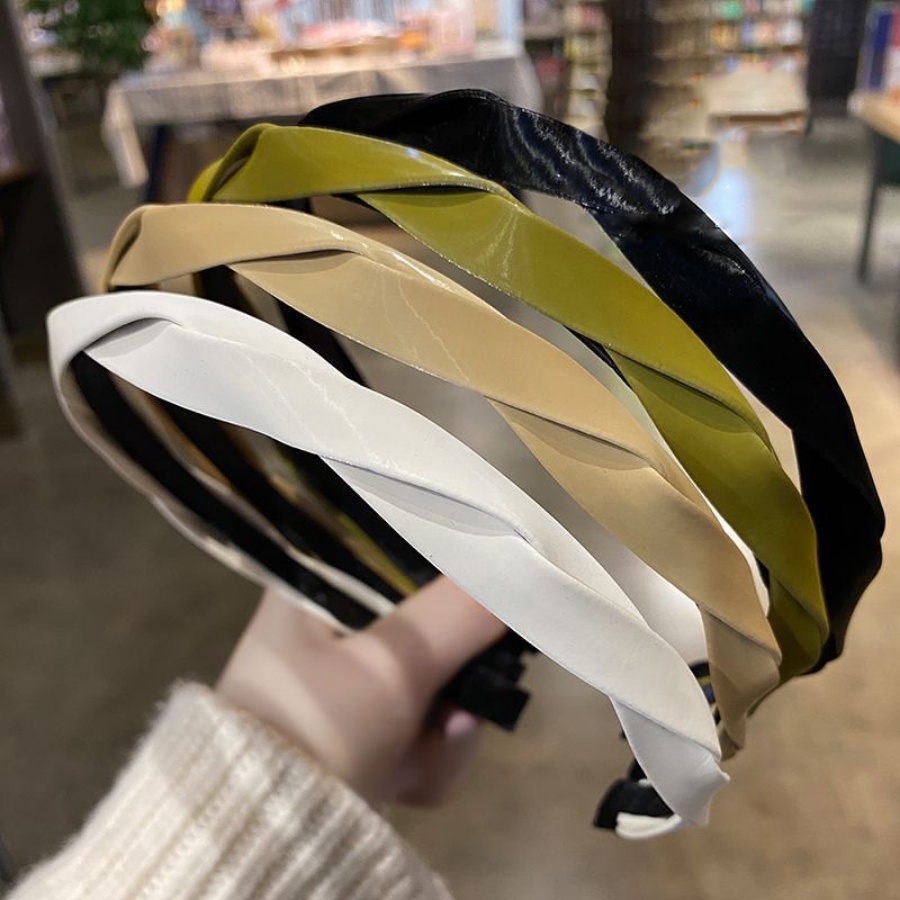 Băng Đô Cài Tóc Bằng Da Mỏng Kiểu Hàn Quốc Dễ Thương Cho Bạn Gái