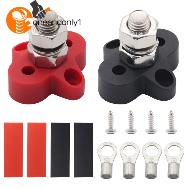 Khối Đấu Nối Đầu Cuối Đơn M10 48v Dc Kèm Đầu Nối Ống Co Nhiệt