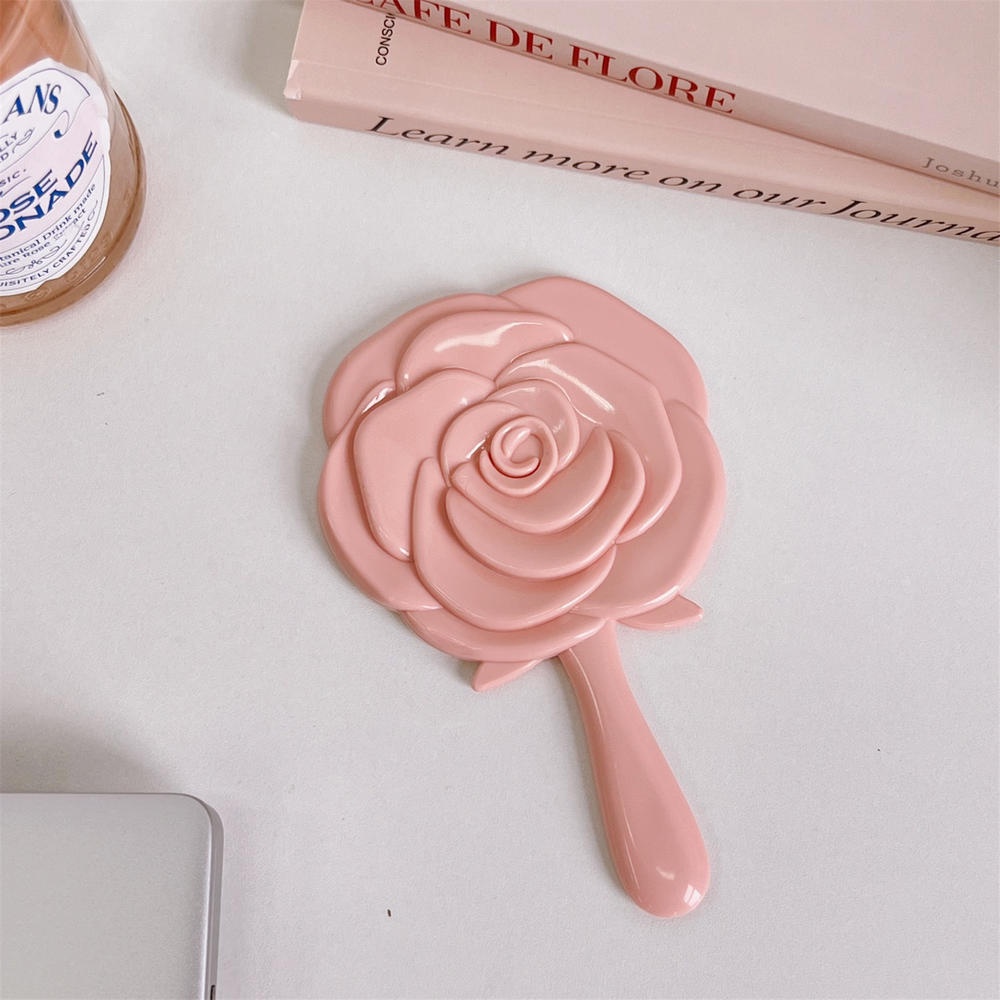 Gương Trang Điểm Cầm Tay Họa Tiết Hoa Xinh Xắn