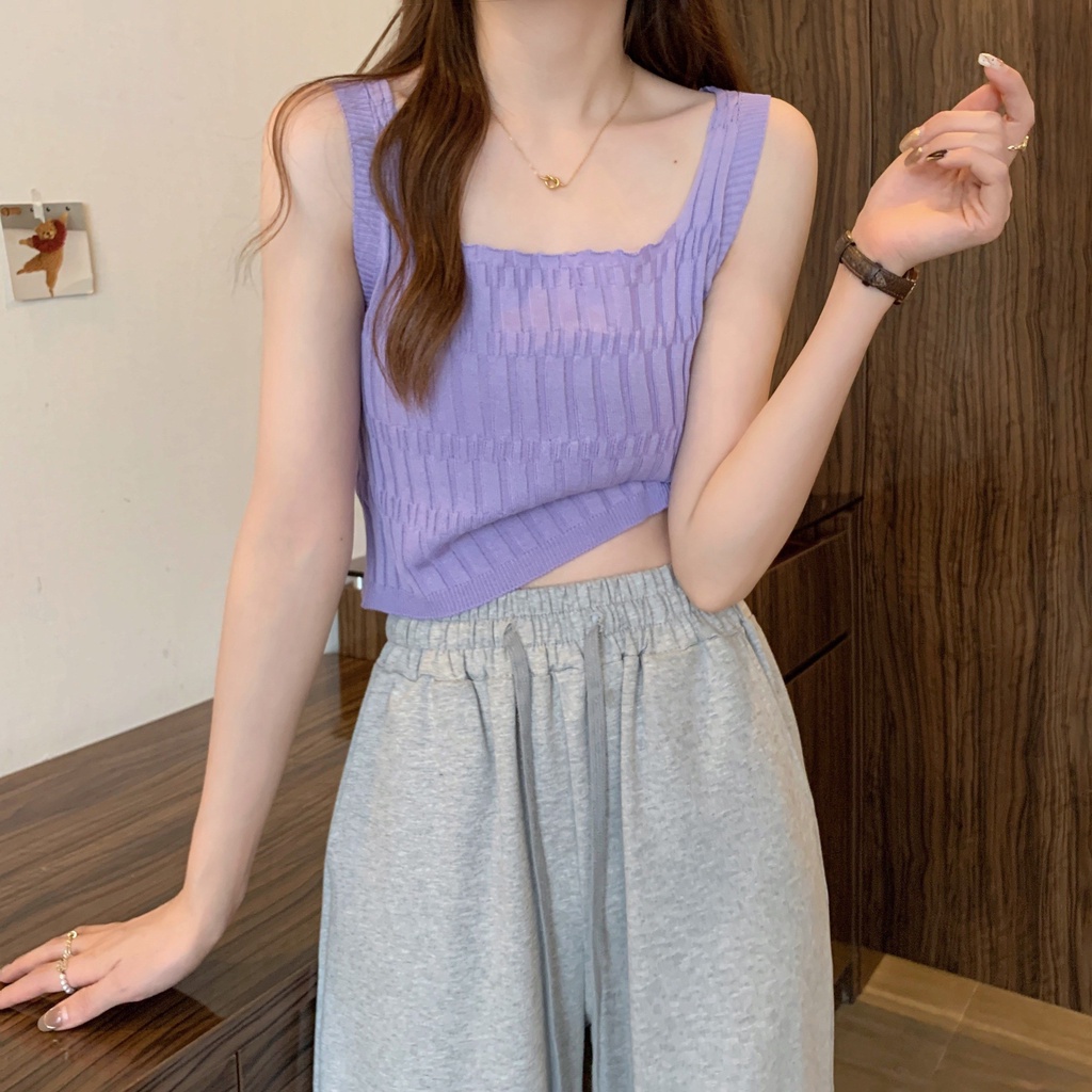 Áo Hai Dây Vải Lụa Lạnh Hở Lưng Thời Trang Mùa Hè Cho Nữ