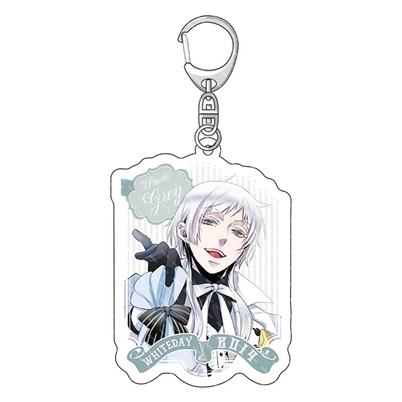 Móc Khóa Hình Nhân Vật Anime Hắc Quản Gia Màu Đen Bằng Acrylic Dễ Thương