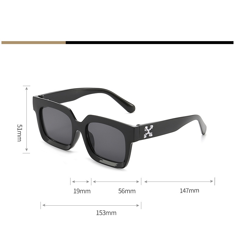 Kính Mát Gọng Vuông Màu Đen Phong Cách Hip Hop Punk Thời Trang Cho Nam Và Nữ X