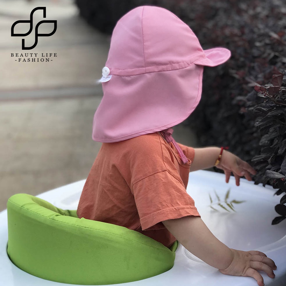 Mũ Chống Nắng Thoáng Khí Che Tai Thời Trang Đi Biển Mùa Hè Cho Bé Trai Và Gái