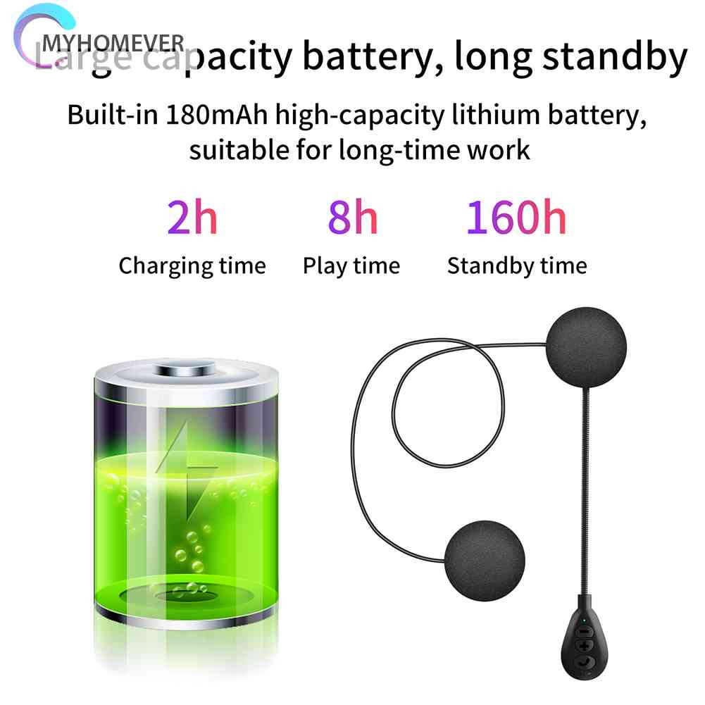 Bộ Tai Nghe Bluetooth Không Dây T6 Có Mic Chuyên Dụng Cho Mũ Bảo Hiểm Xe Mô Tô