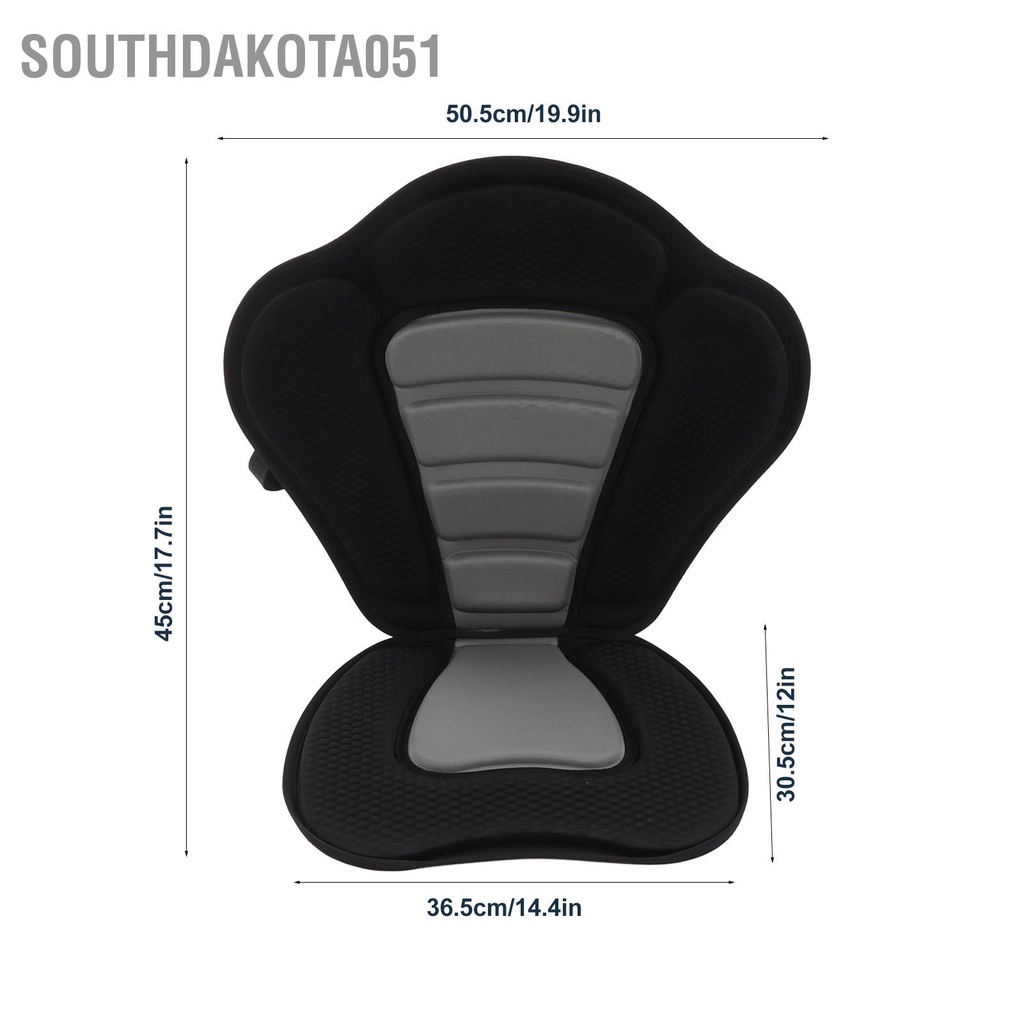 Southdakota051 Thuyền Kayak Ghế Mềm Xốp EVA Dày Đệm Lưng Cao Tựa 210D Sợi Polyester Chống Trơn Trượt Ergonomic Xuồng