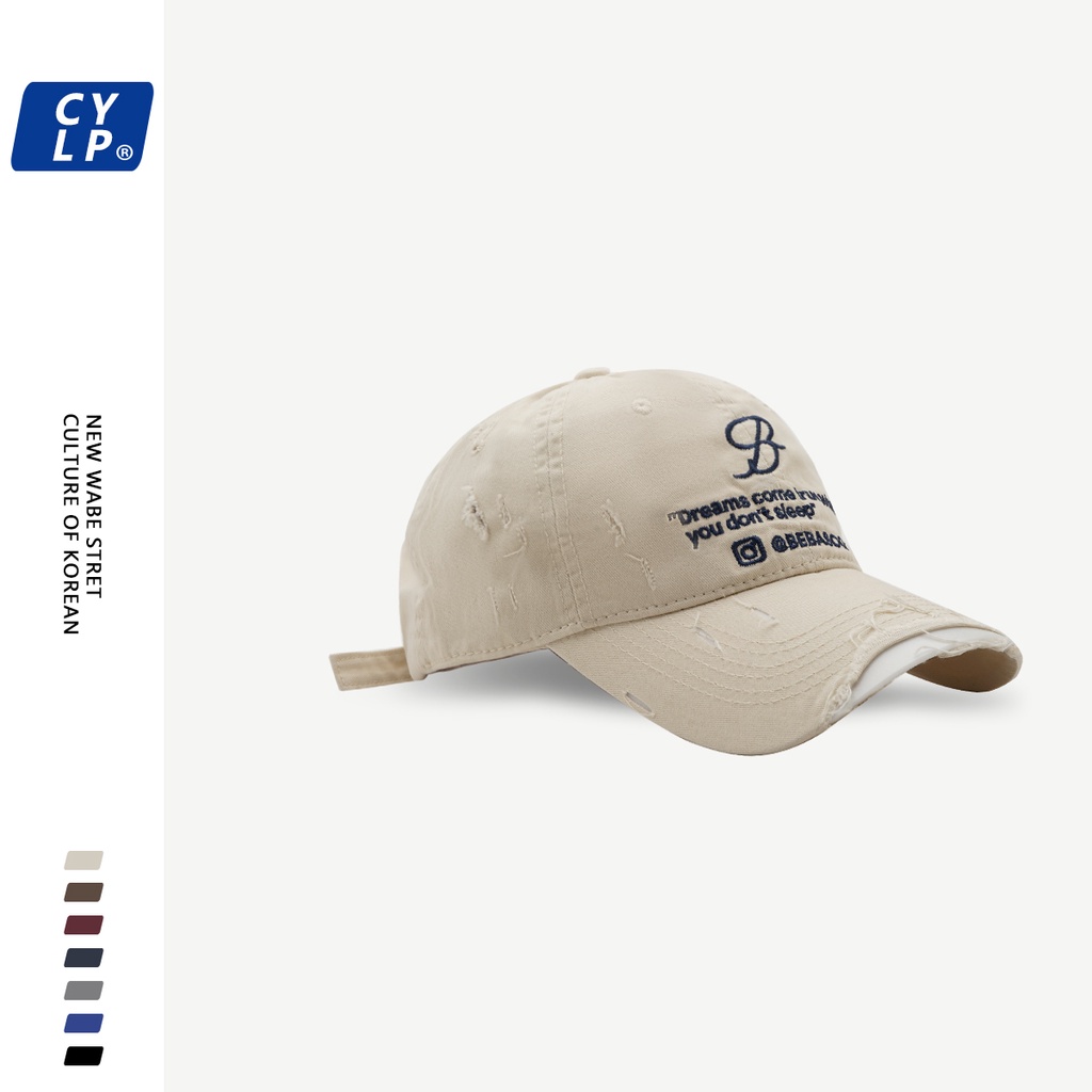 Mũ Lưỡi Trai Thêu Chữ Phong Cách Hip Hop Đường Phố Hàn Quốc Thời Trang Xuân Hè Cho Cặp Đôi