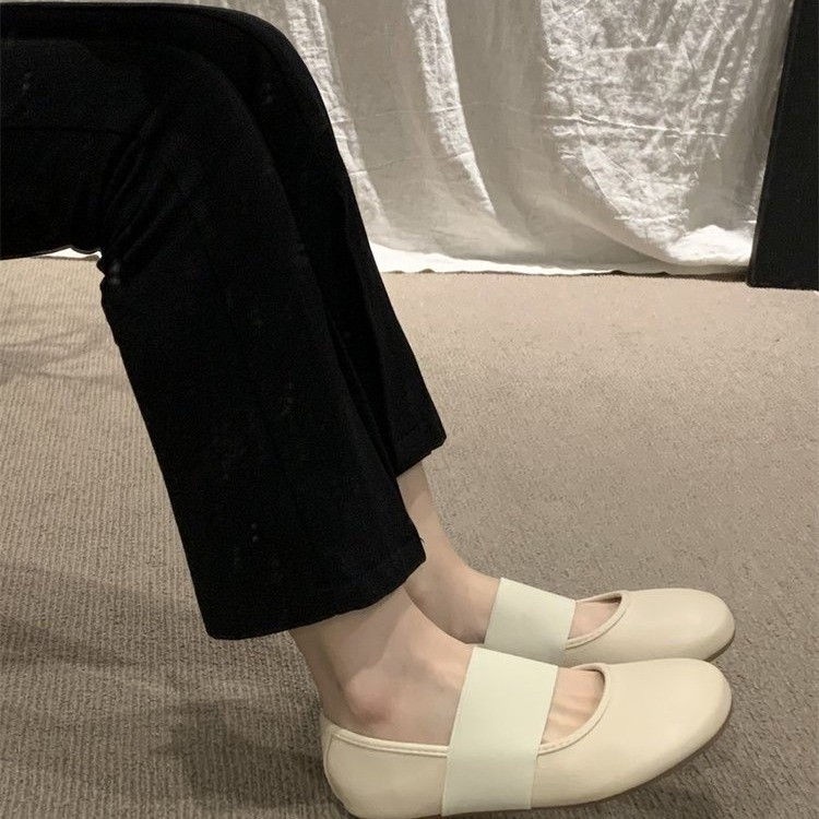 Giày Búp Bê Mary Jane Mũi Tròn Đế Bằng Mềm Mại Thời Trang Xuân Thu 2023 Cho Nữ