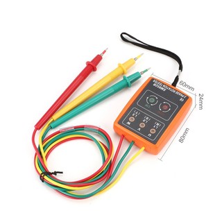 ✿vivi✿SM852B 3 Phase Rotation Sequence Indicator Meter Tester Detector 60V-600V