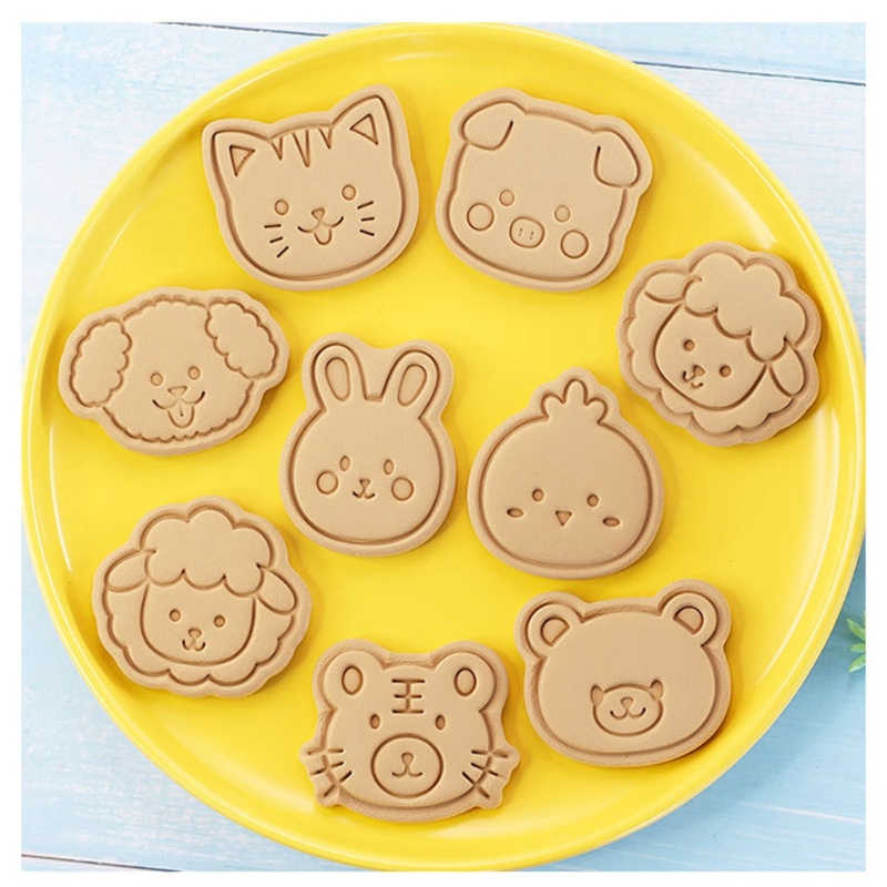 Bộ 16 Khuôn Nhựa Làm Bánh Quy Hình Động Vật Đáng Yêu