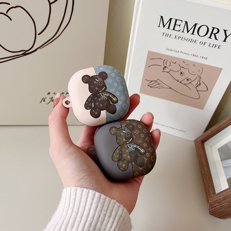 Vỏ Bảo Vệ Hộp Sạc Tai Nghe Không Dây samsung galaxy buds pro & buds2 pro Chống Sốc Hình Chú Gấu
