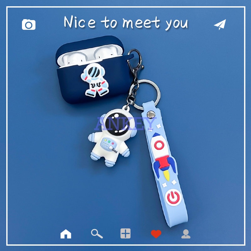 JBL Tune 230 NC / 115 120 125 / Live 300 / Wave 200 Cases Lovely Astronaut case Silicone earphone Protection Case with Pendant Accessories box For jbl wave 100
