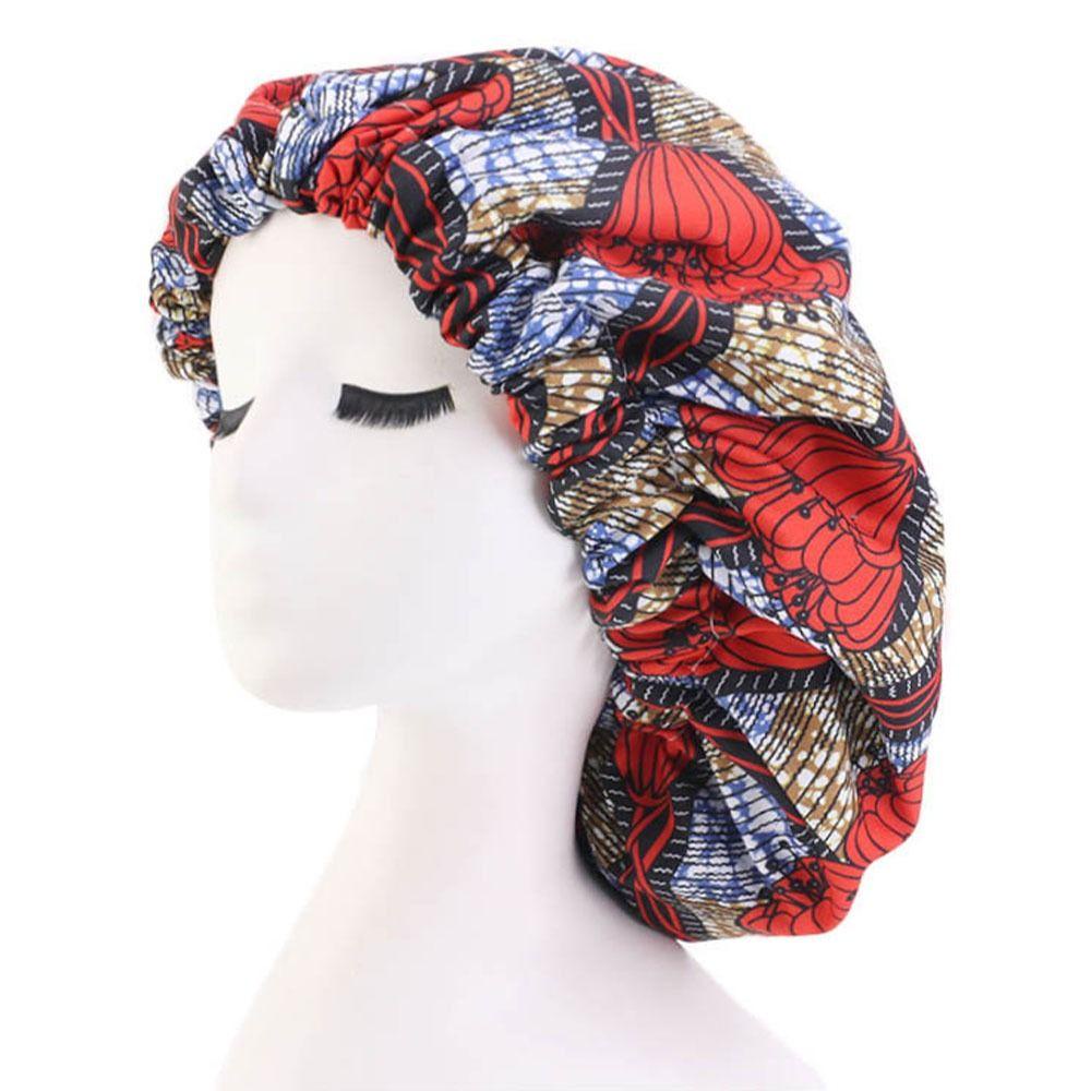SHOUKEY Mũ Trùm Đầu Bằng Vải Satin Co Giãn Thời Trang Cho Nữ