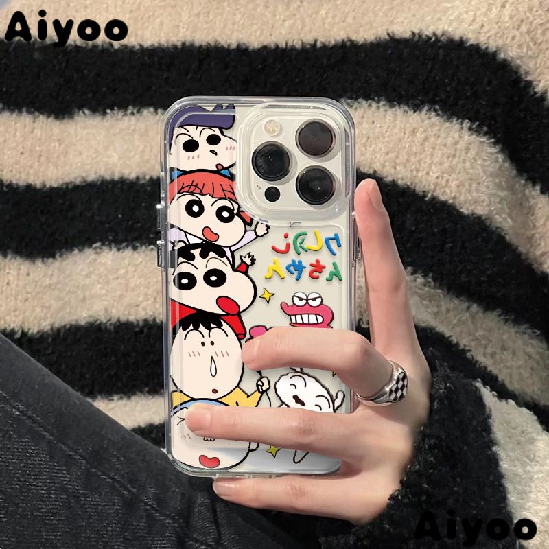 ✅Ốp Điện Thoại Mềm Trong Suốt In Hình Shin-Chan Cho iPhone 14Promax 13 / 12 / 11 xr / xs 7 / 8Plus T5JZ