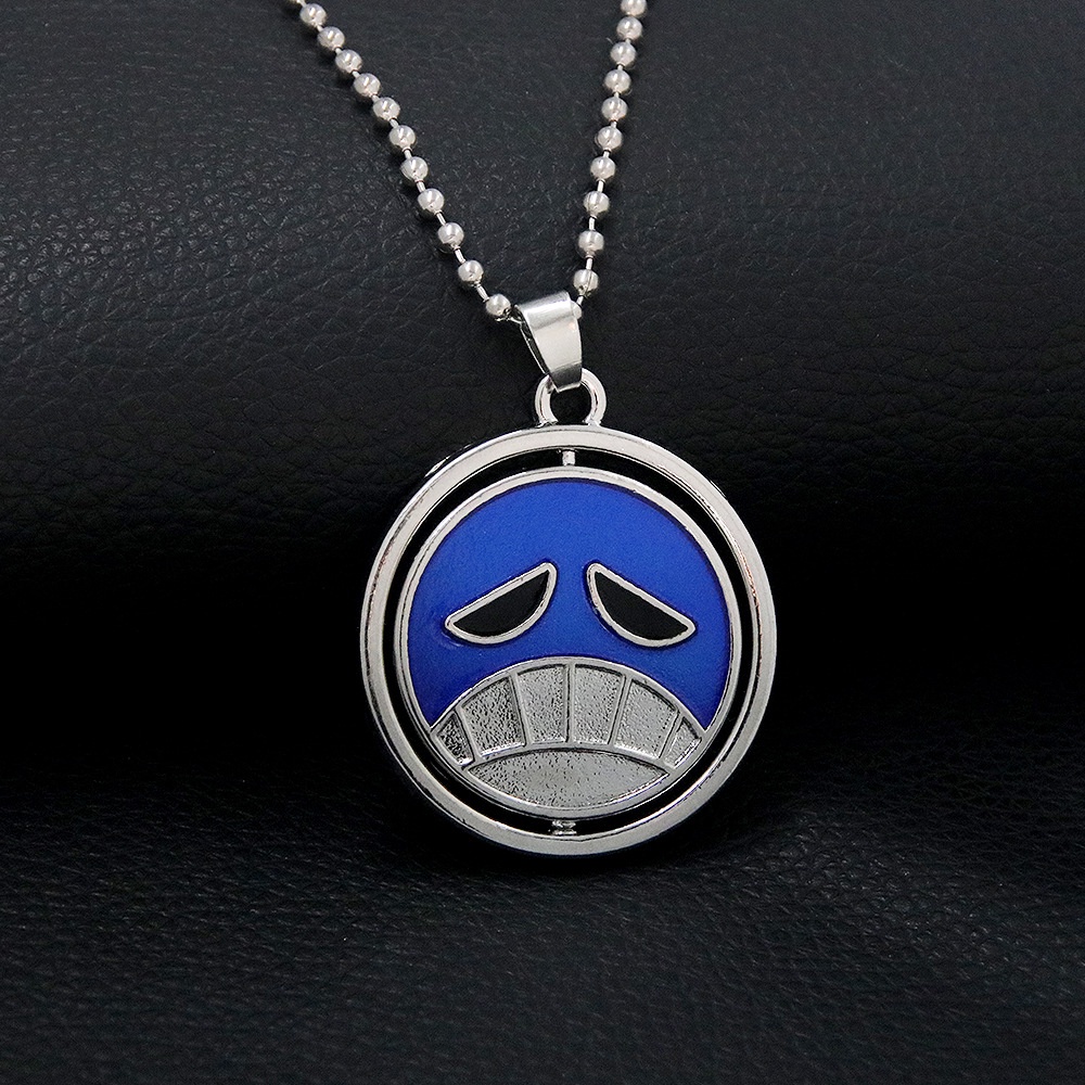 Vòng cổ Kim Loại Mặt Hình Anime Pirate King 'S Peripheral Luffy Ace Đa Năng Thời Trang Cho Nam Và Nữ