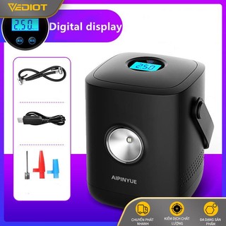 Máy bơm lốp xe hơi/xe máy mini không dây tự động