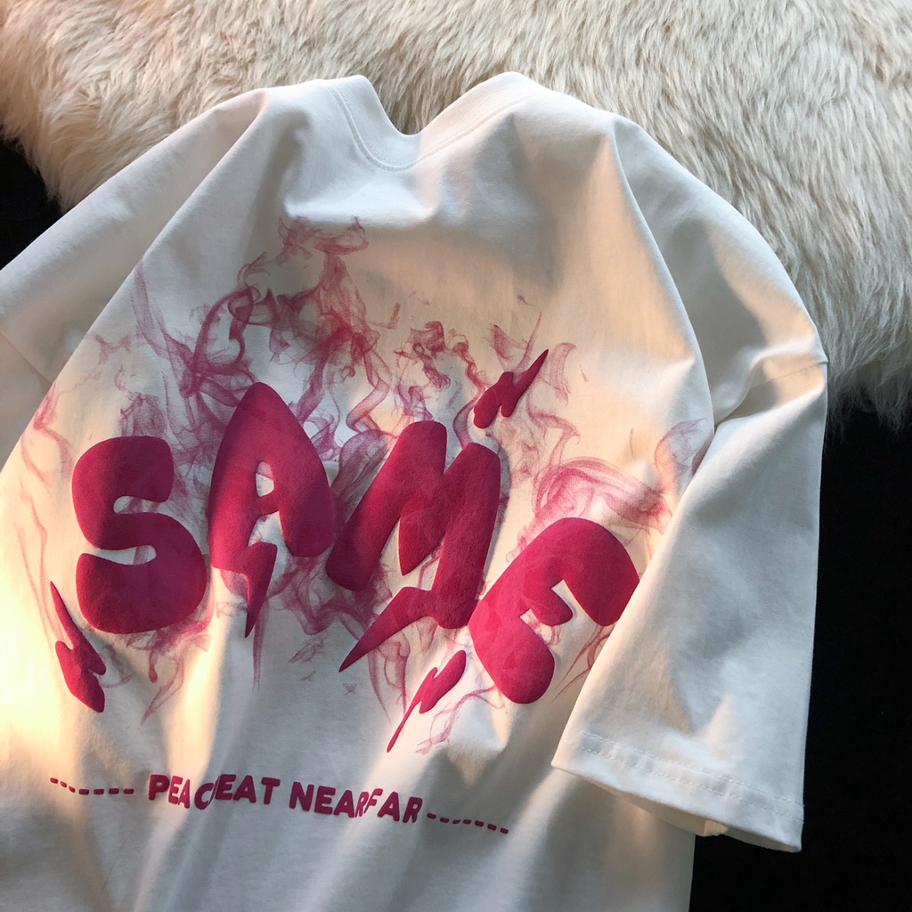 Áo Thun Tay Ngắn Nhuộm Màu Dáng Rộng Phong Cách Hip Hop Thời Trang Mùa Hè Cho Nữ