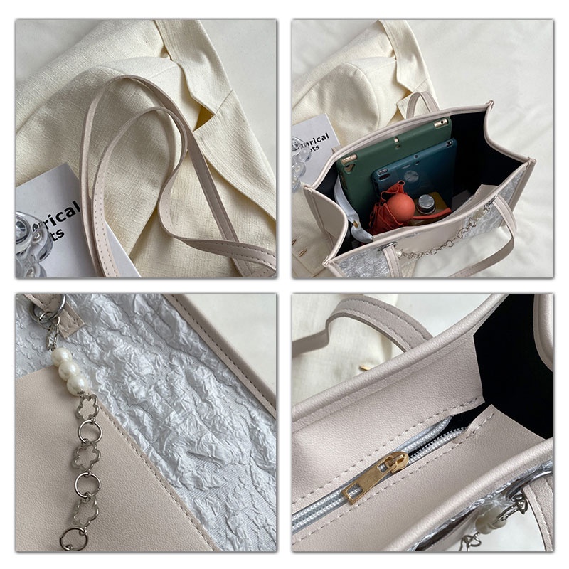 Túi xách ARCTIC HUNTER cỡ lớn đính hạt ngọc trai thời trang mùa hè 2022 cho nữ