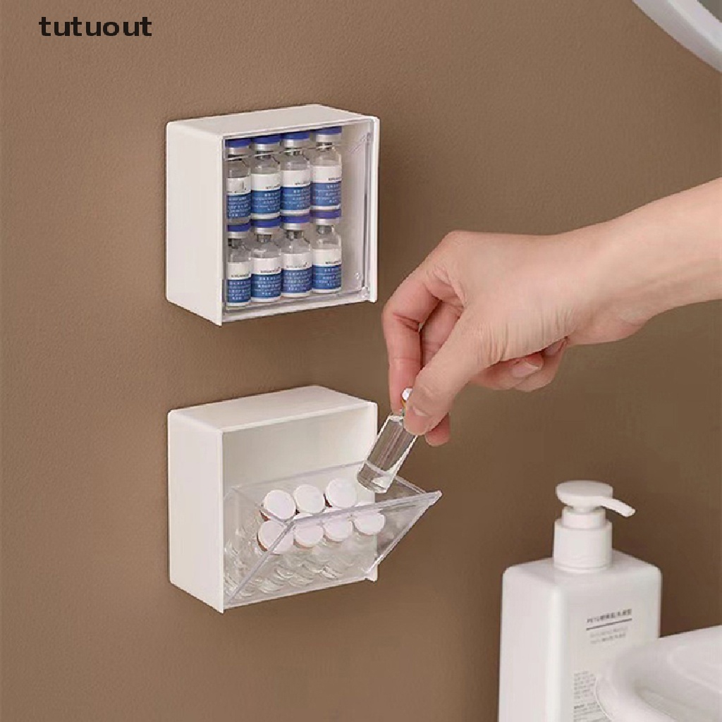 Hộp Đựng Tăm Bông Gắn Tường Bằng Nhựa Tiện Dụng