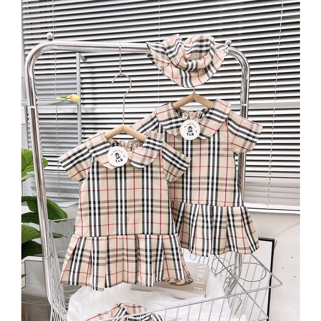 Đầm Mùa Hè Tay Ngắn Phong Cách Âu Mỹ Mới Cho Bé Gái