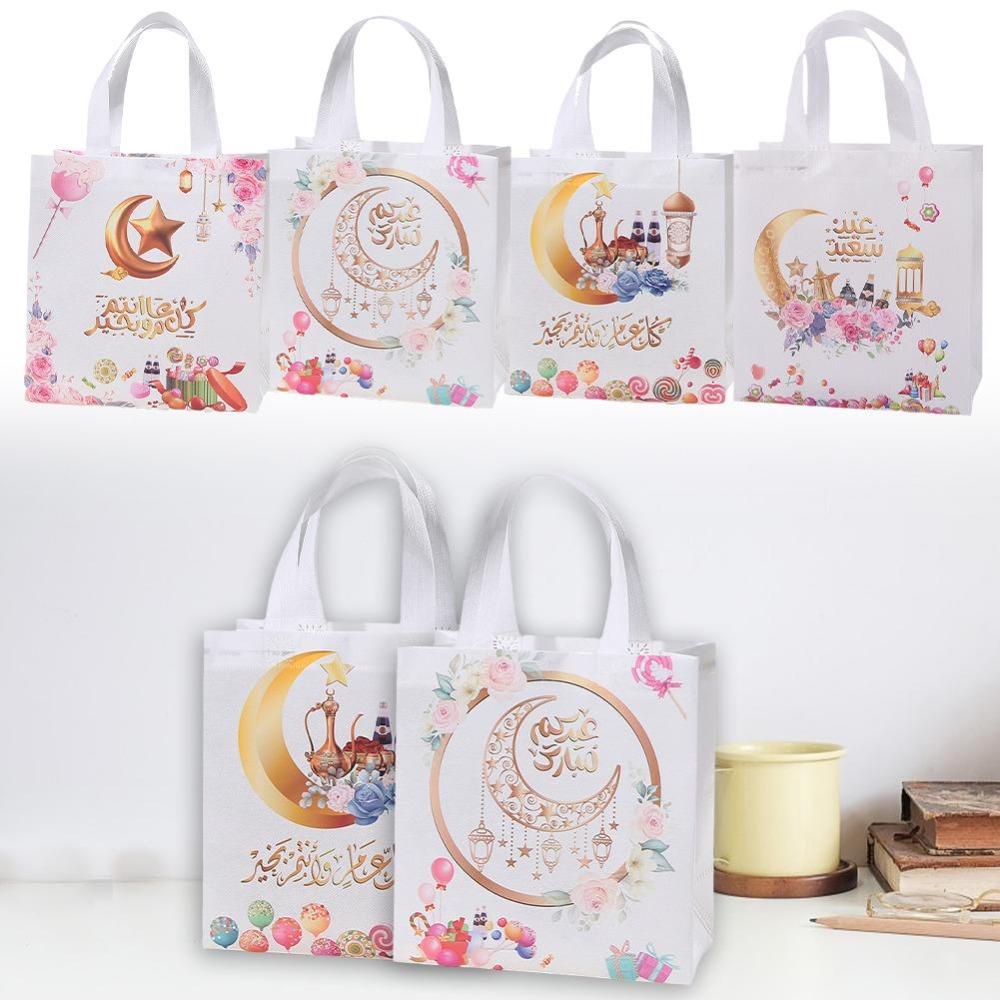 Set 4 Túi Đựng Quà Bằng Vải Không Dệt Phong Cách Hồi Giáo