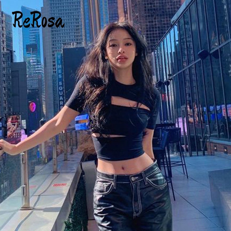 Áo Thun Dáng Ôm Màu Trơn Thời Trang 2023 Dành Cho Nữ