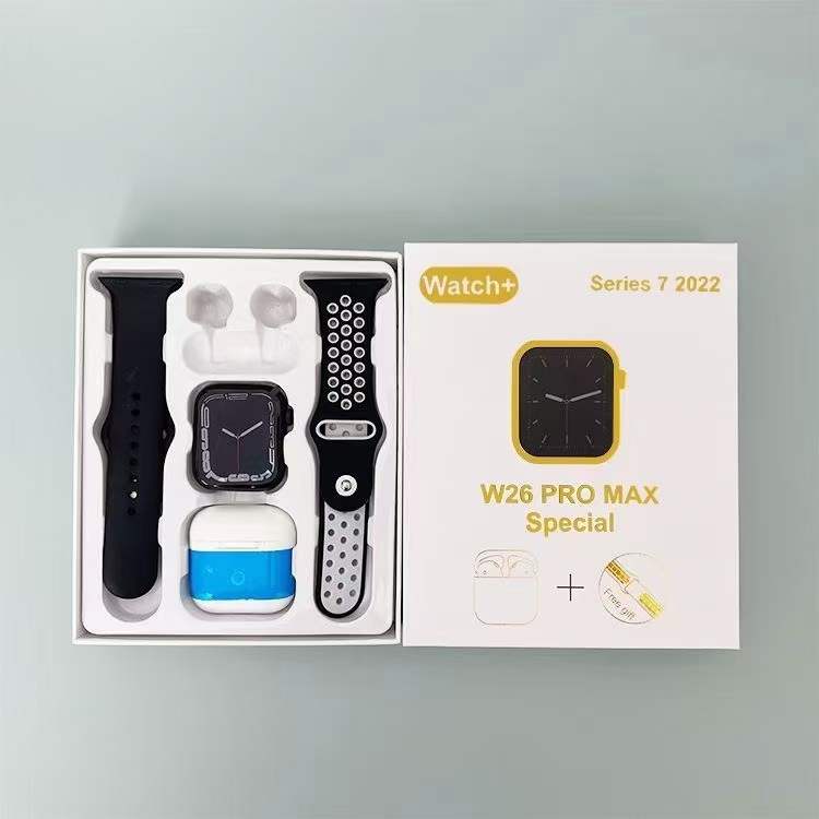 Đồng Hồ Thông Minh 2 Trong 1 W26 Pro Max Chống Nước Có Gọi BT 1.7 Inch