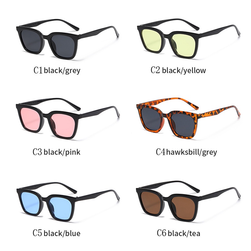 Kính Mát Hình Vuông Nhiều Màu Sắc Kẹo Ngọt Phong Cách Hàn Quốc Cổ Điển Thời Trang Mùa Hè Cho Nam Và Nữ