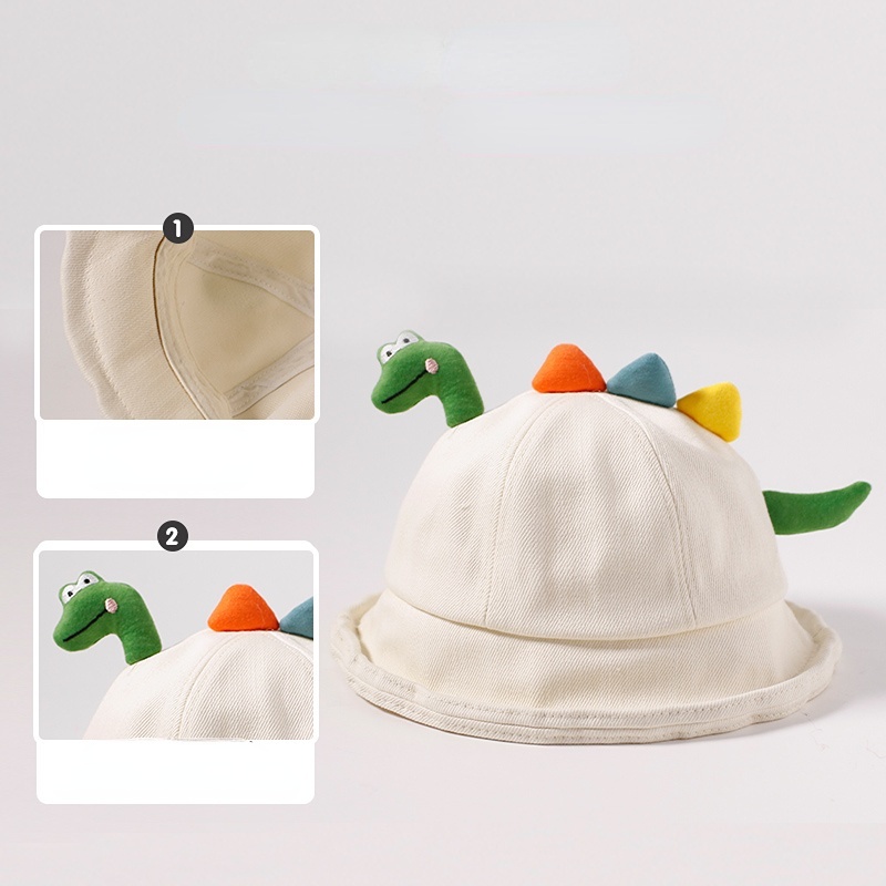 Nón Tai Bèo Chống Nắng Hình Khủng Long Siêu Dễ Thương Phong Cách Hàn Quốc Cho Bé Trai Và Gái