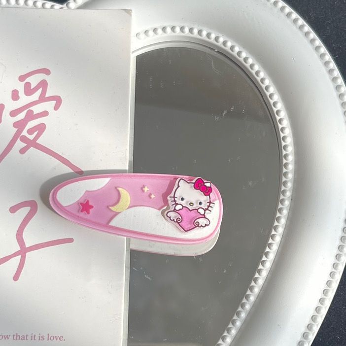 Kẹp Tóc Hình Sanrio Purin Kuromi Cinnamon Hello Kitty Thời Trang Ngọt Ngào Cá Tính Dành Cho Bạn Nữ