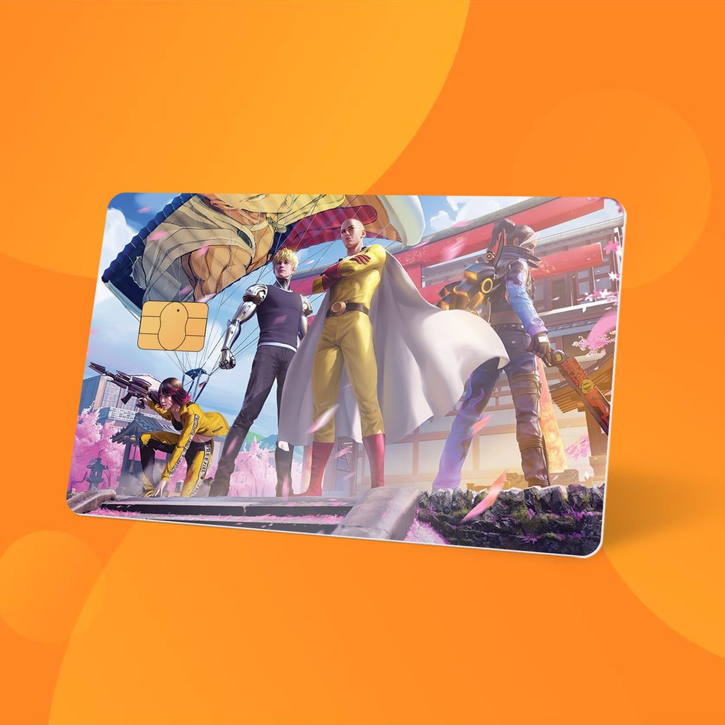 Miếng Dán Thẻ Card ONE PUNCH MAN | SKIN ATM, Thẻ Chung Cư Trang Trí - Chất Liệu Decal Vinyl Chống Nước