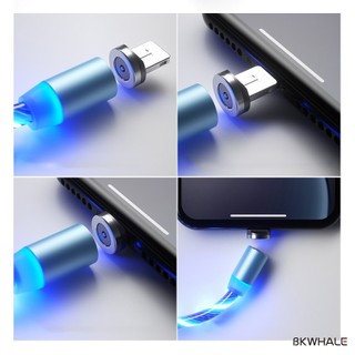 Dây Cáp Sạc Nhanh 2.4A Micro USB Type C Có Gắn Đèn LED