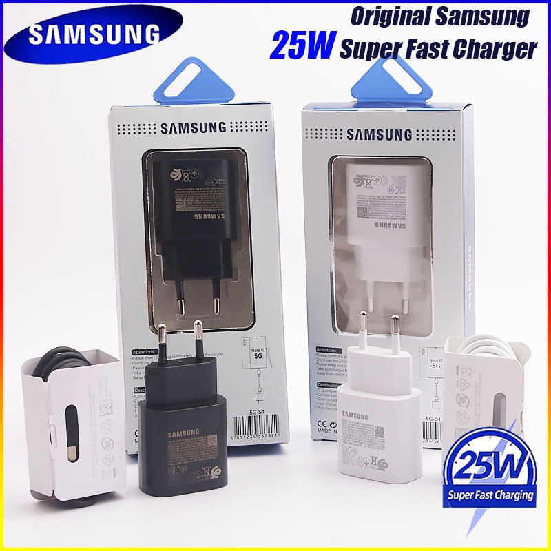 Bộ Sạc Nhanh Usb Type C 25W S22 S21 A53 A73 A33 A13 A52 A72 Z Fold 3 Cargador Cho Samsung