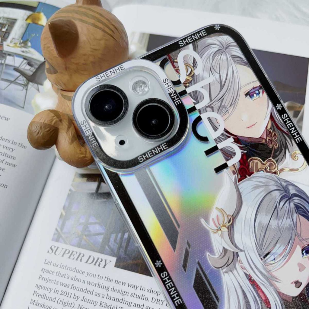 Genshin Impact Shenhe Compatible with iPhone Apple 14 Angel Eyes Clear Full Wrap Phone Case Drop Proof Soft Case Two-Dimensional