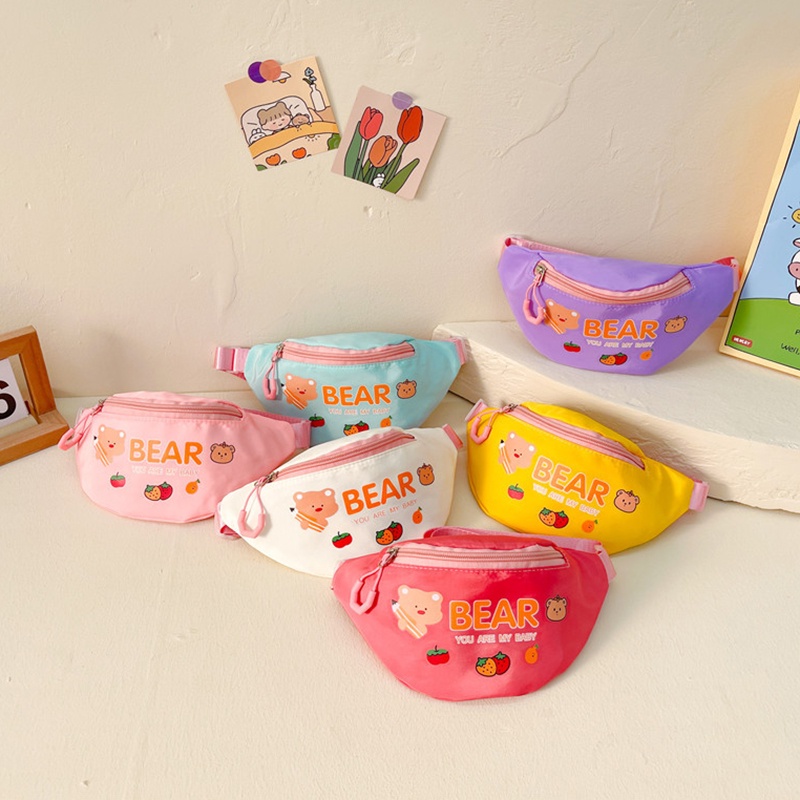 Túi Đeo Chéo Họa Tiết Hoạt Hình Trọng Lượng Nhẹ Thời Trang Mùa Hè Cho Bé Gái