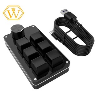 6 Keys USB Custom Mechanical Keyboard RGB Macro Keyboard Programming Macro Gaming Photoshop Keypad