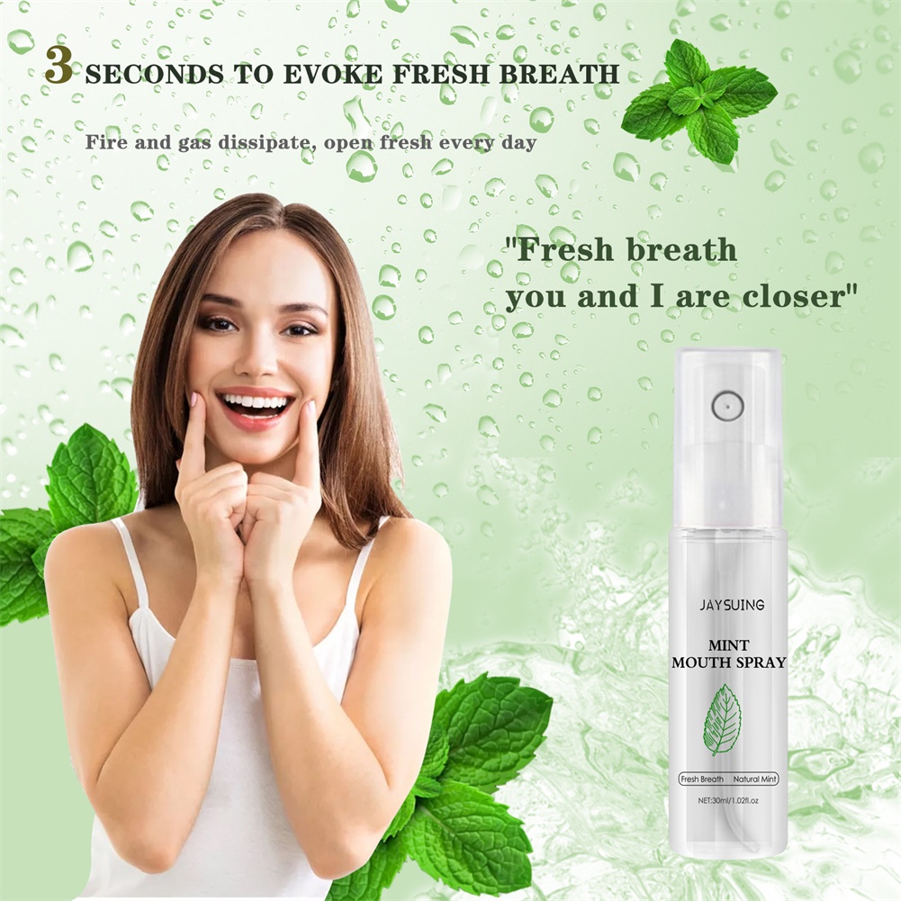 Xịt Khử Mùi Làm Sạch Mùi Hôi Lưu Lại Hương Thơm Dài Lâu Xịt Khử Mùi Miệng Di Động Bạc Hà JULYSTAR