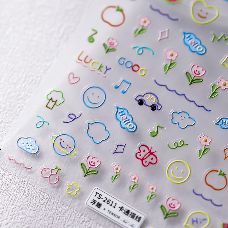 Miếng Dán Trang Trí Móng Tay Họa Tiết Hoạt Hình Dễ Thương TS-2611