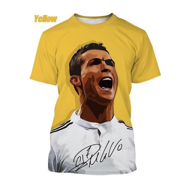 Áo Thun In Hình Ngôi Sao Bóng Đá cristiano ronaldo 3d Thời Trang Mùa Hè 2023 Cho Nam