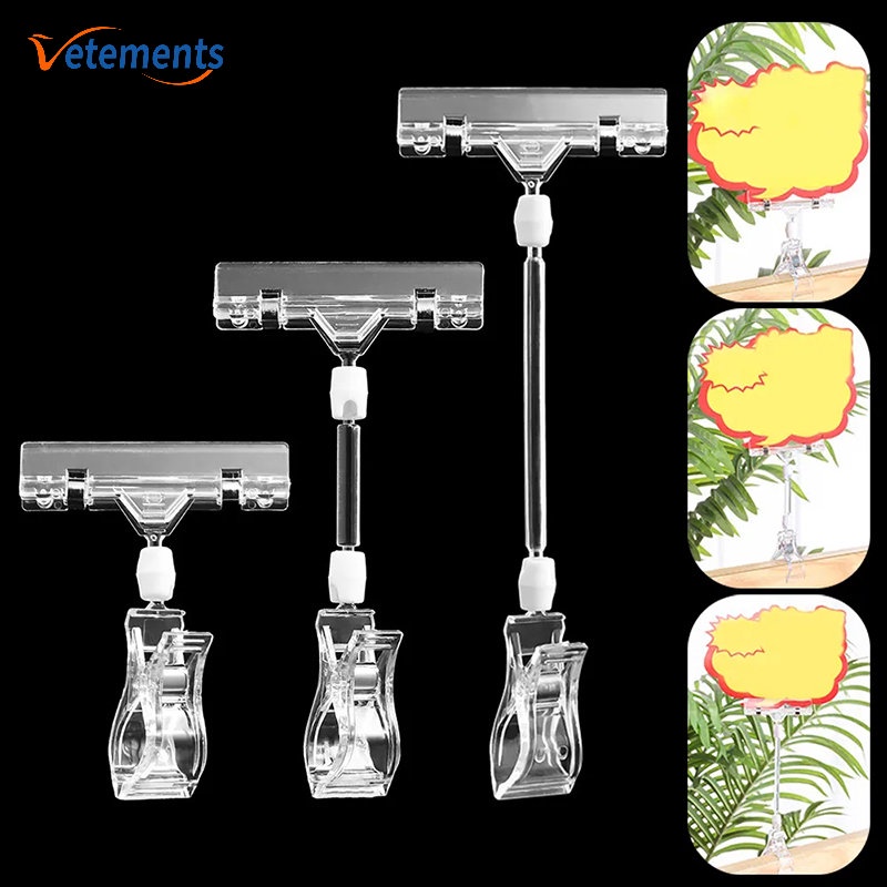 Kẹp Gắn Thẻ Tên Hai Đầu Cố Định Tiện Dụng Dùng Trong Siêu Thị