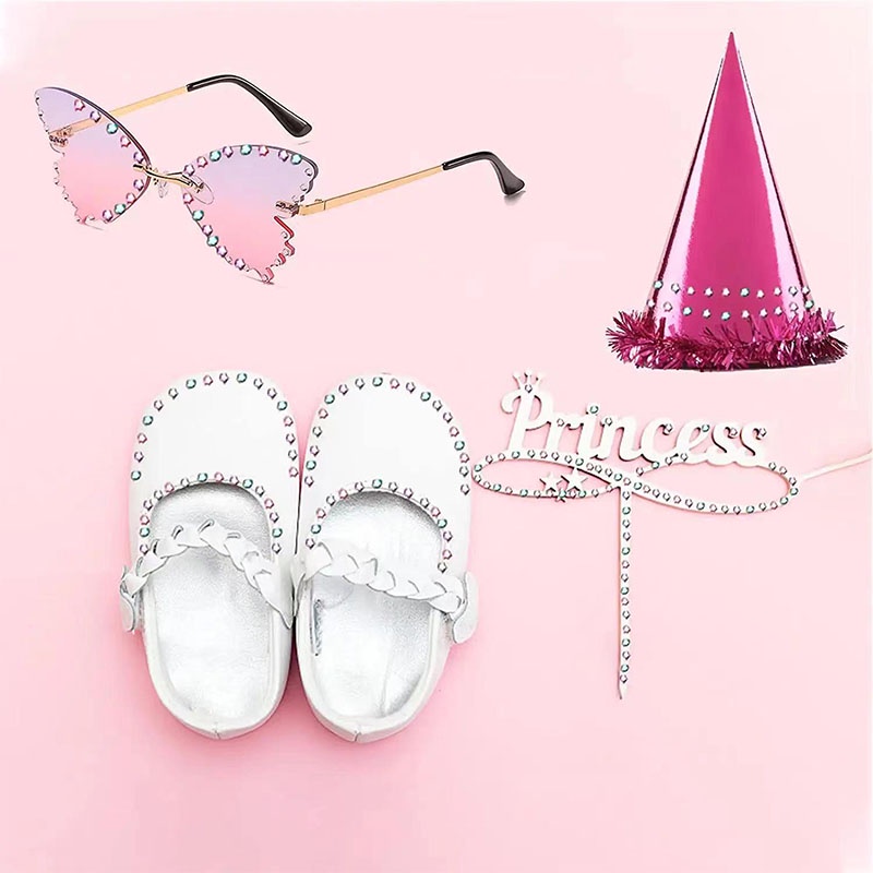 Bộ Máy Bấm Tóc Đính Đá Lấp Lánh Trang Trí Làm Quà Tặng Cho Bạn Gái