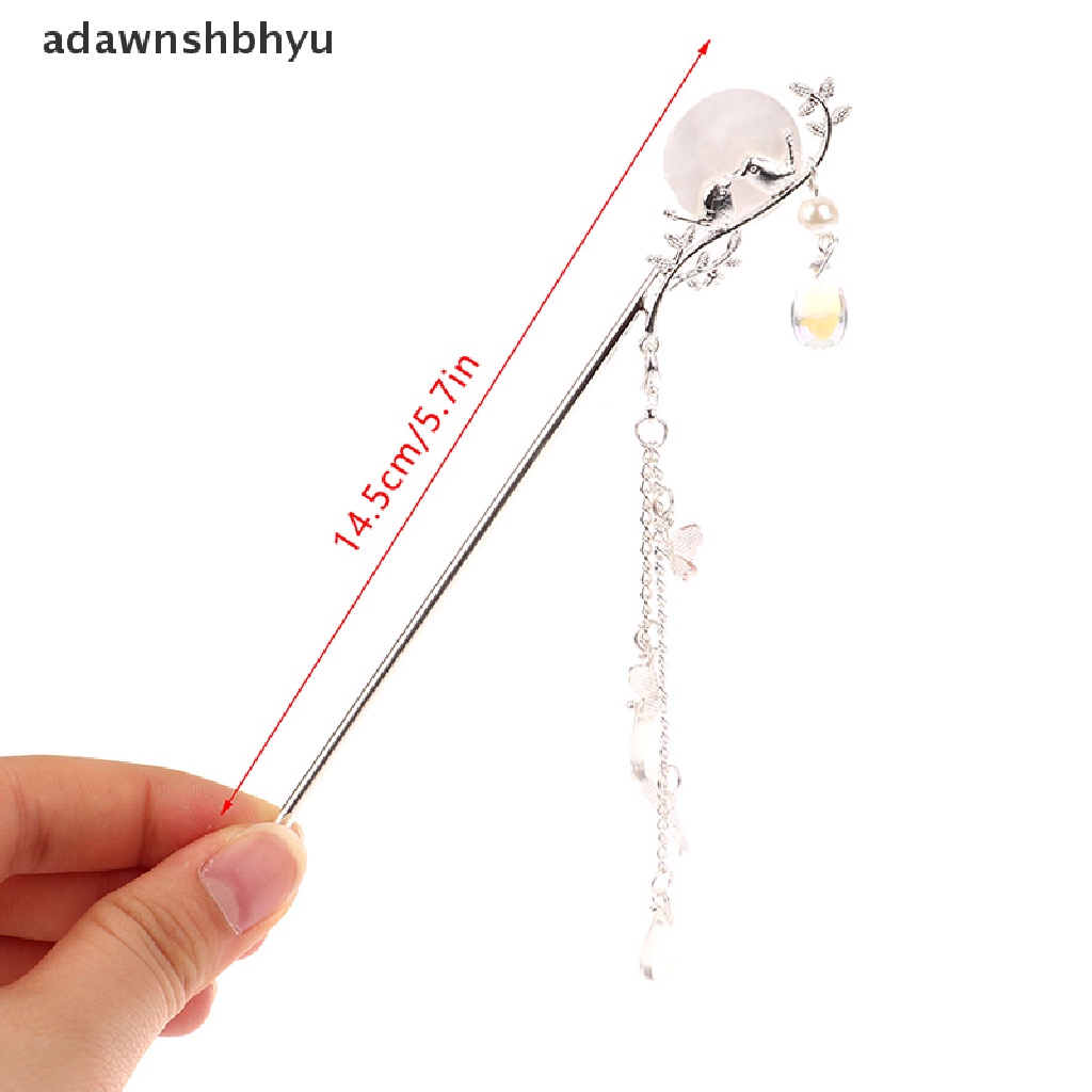 Trâm Cài Tóc Kim Loại Đính Tua Rua Phong Cách Vintage Cho Nữ